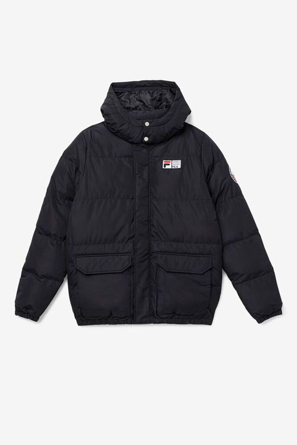 Fila Otler Puffer Men's Jackets - Black,NZ 528-74159